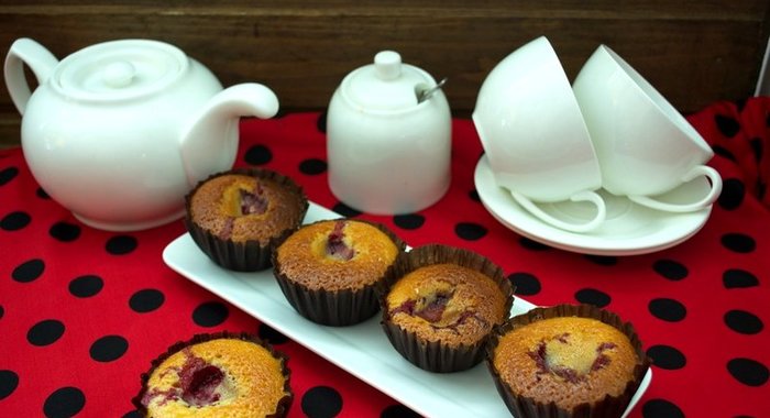 Клубничные кексы