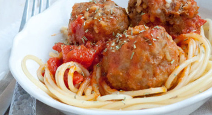 Паста с фрикадельками