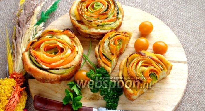 Кексы с овощными спиральками