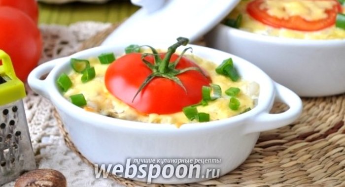 Запеканка перловая с курицей и маслинами