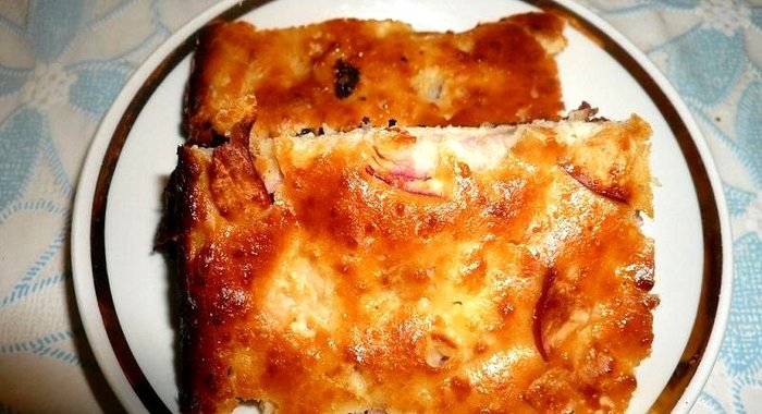 Творожная запеканка с яблоком