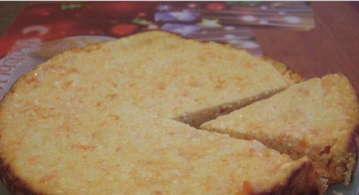 Творожно-морковная запеканка в мультиварке