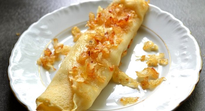 Блины с печеночной начинкой