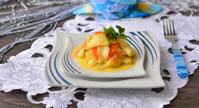 Остренькие кабачки по-корейски