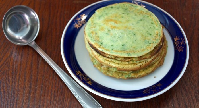 Блинчики шпинатные