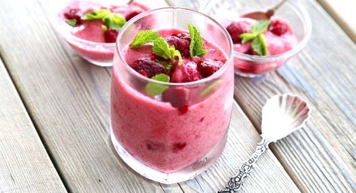 Бананово-малиновый сорбет