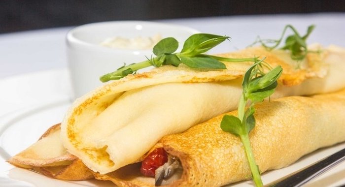 Блины с вешенками