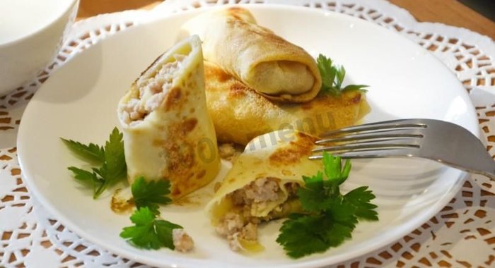 Блины с фаршем