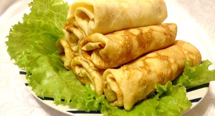 Яичные блины с картошкой