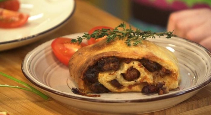 Рулет Мраморный с немецкими колбасками