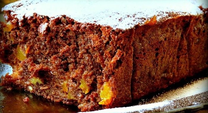 Шоколадный кекс с тыквой