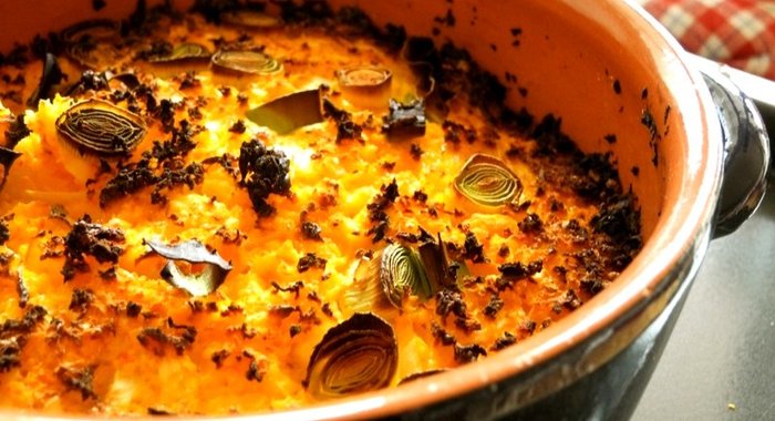 Тыквенная запеканка с сыром