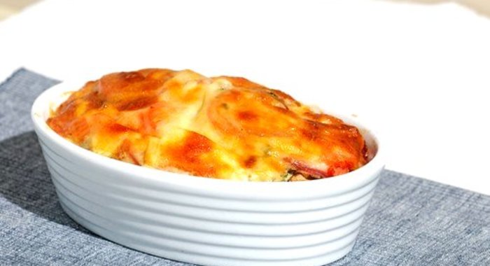 Запеканка из курицы с креветками