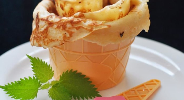 Блинчики на кефире, молоке и сгущенке