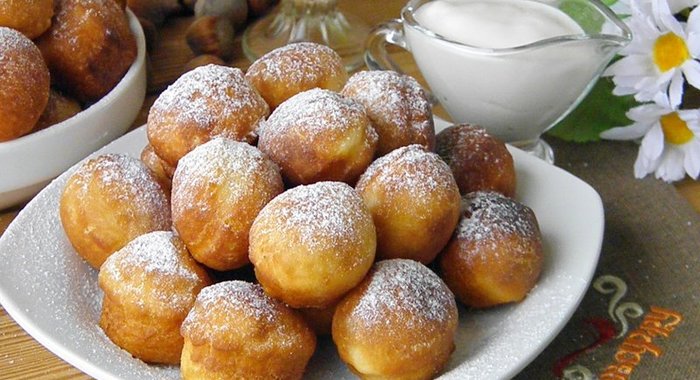 Пышки на кефире, жаренные на сковороде