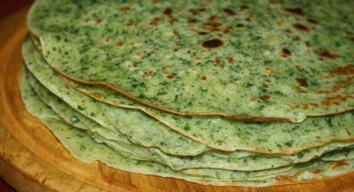 Шпинатные блинчики