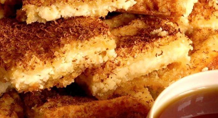 Творожный пирог с песочной крошкой