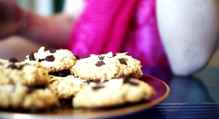 Овсяное печенье с шоколадом и миндалем