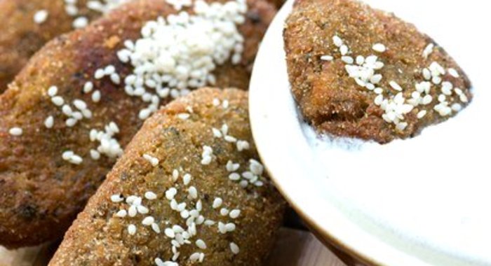 Тыквенные котлеты с маковой начинкой