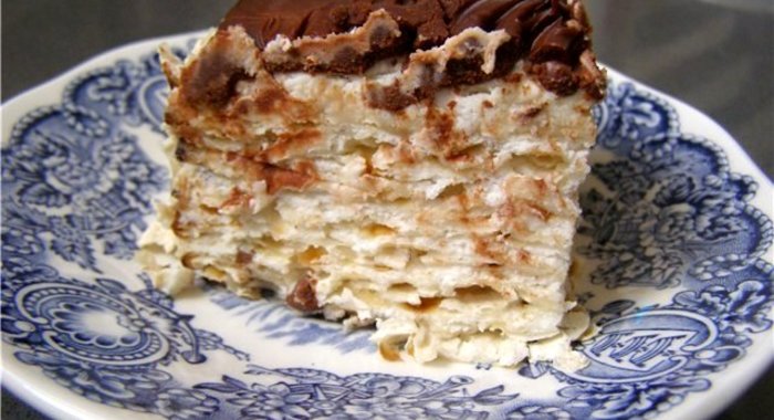 Торт из мацы без выпечки