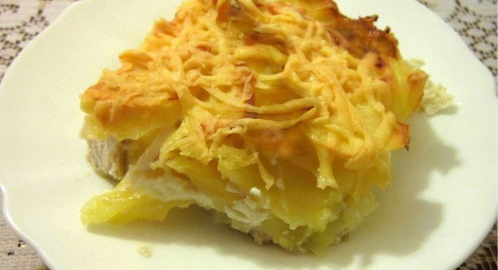 Картофельная запеканка с грудкой