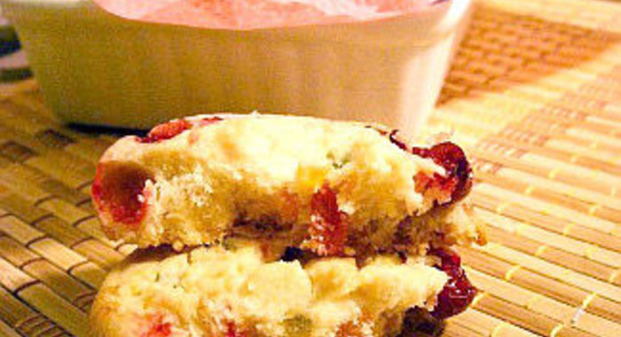 Печенье с цукатами и клюквой