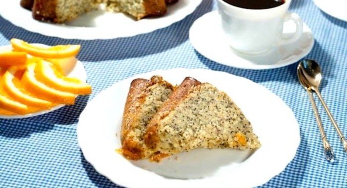 Апельсиновый кекс с маком