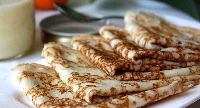 Заварные блины на кефире