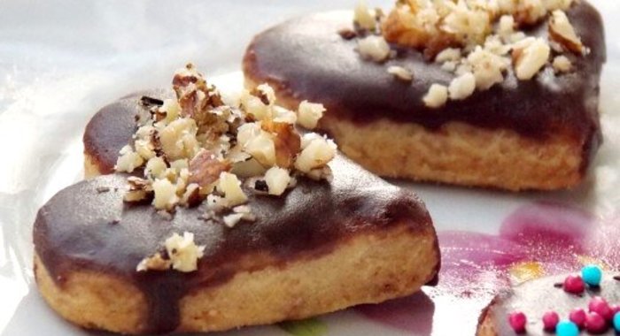 Печенье в форме сердечек