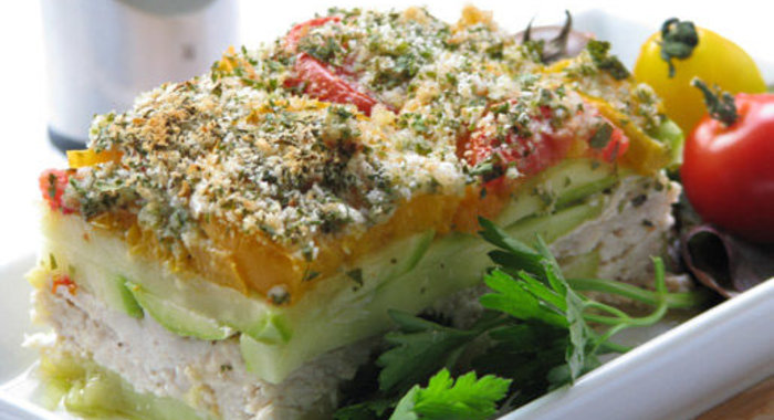 Запеканка из кабачков и филе индейки