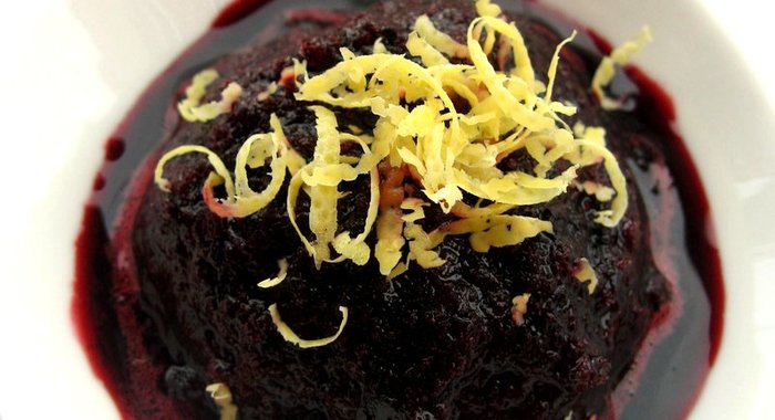 Чернично-гранатовый сорбет