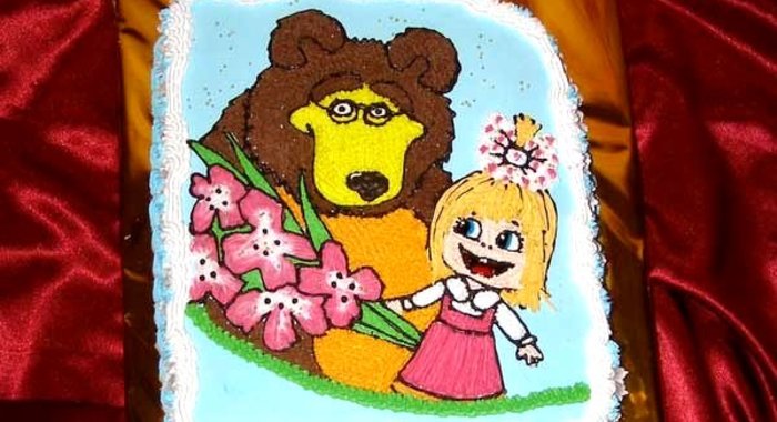 Торт Маша и медведь