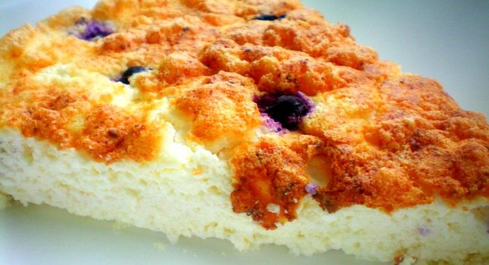 Запеканка с черникой