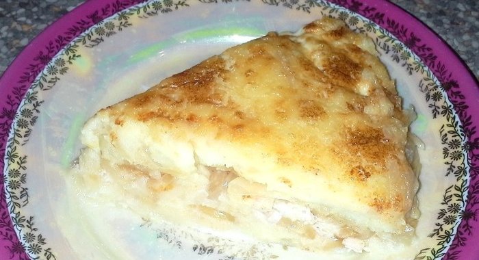 Запеканка из вареного картофеля