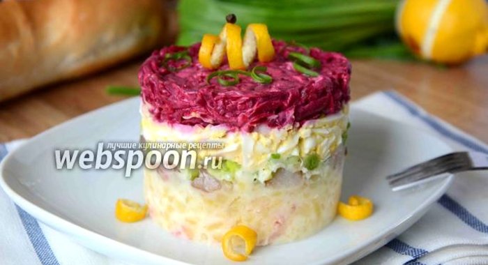 Селёдка под шубой с креветками