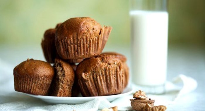 Тыквенные маффины с грецкими орехами