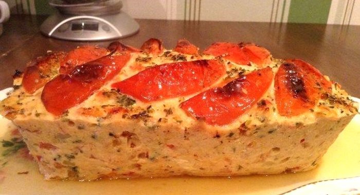 Запеканка из телятины и индейки с помидорами