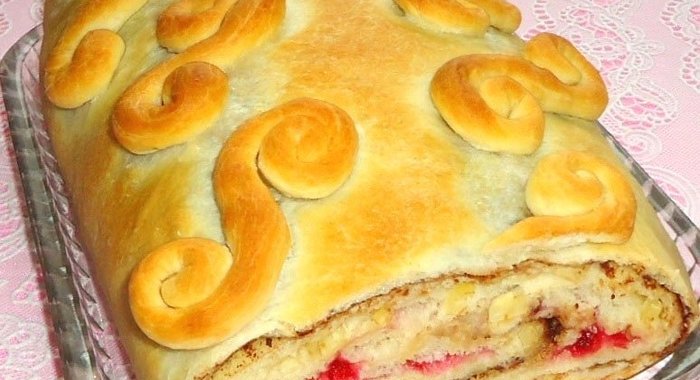 Пирог - рулет с тремя начинками