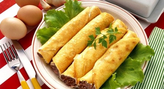 Блинчики с фаршем