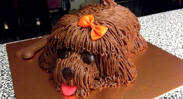 Торт в виде собаки