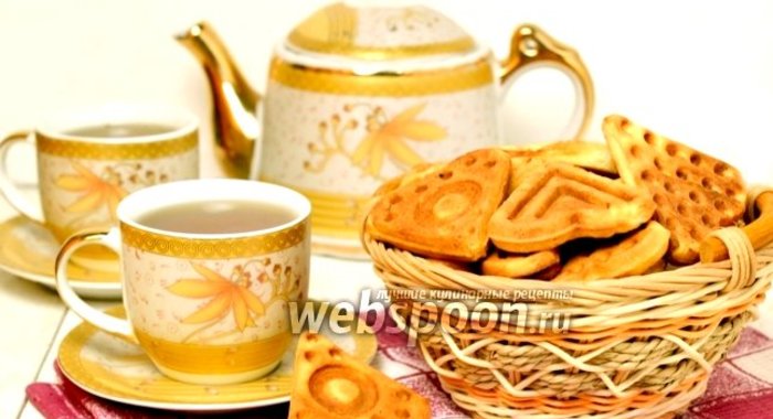 Печенье в «вафельнице» на плите