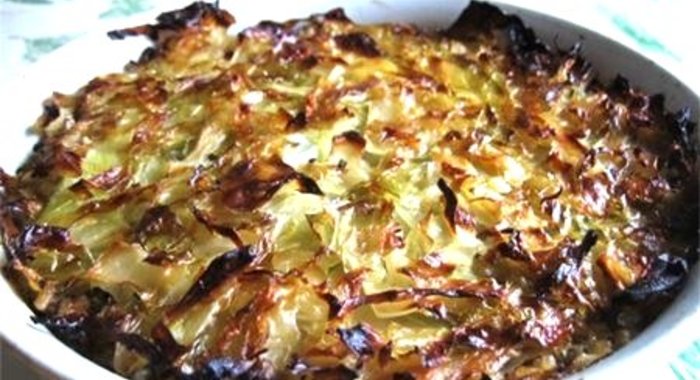 Капустная запеканка с манкой