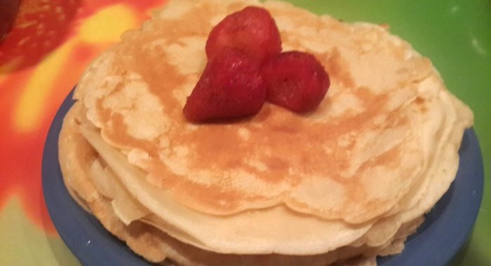 Блины на скорую руку на молоке и воде