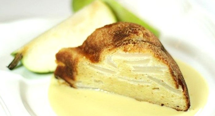 Творожная запеканка с грушами