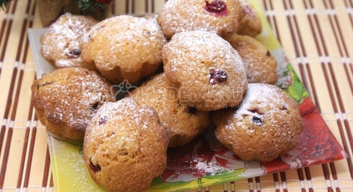 Ванильные кексики с клюквой