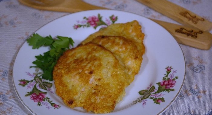 Картофельные котлеты с курицей
