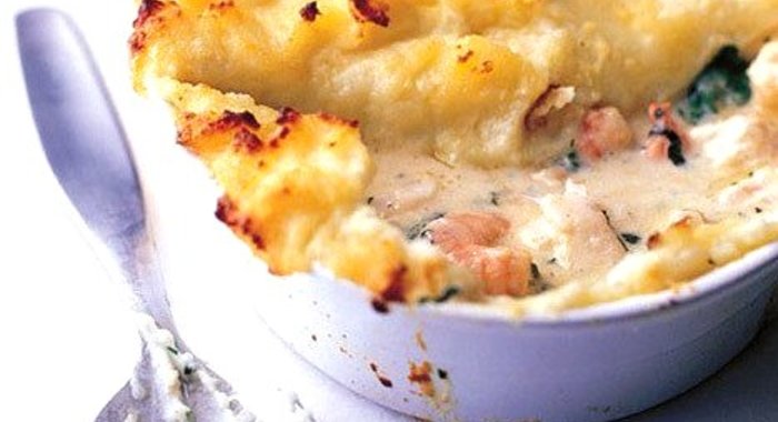 Запеканка с рыбой и картофелем