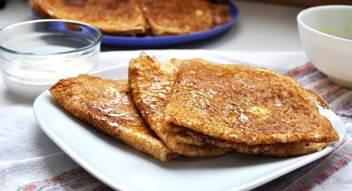 Блинчики заварные на кефире