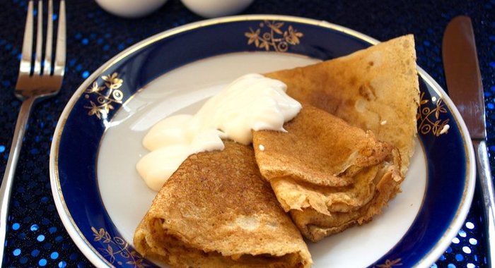 Диетические блины из овсяных хлопьев