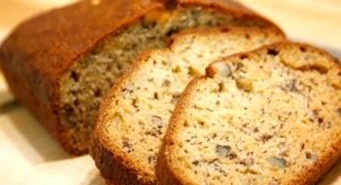 Банановый кекс с орехами